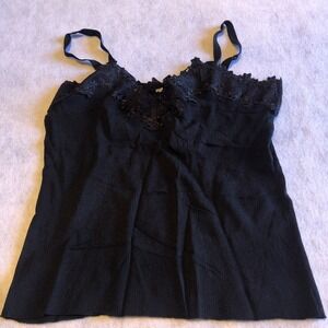 Chicos Womens Blouse Spaghetti Straps Black Size‎ One New With Tags Sami SL Knit